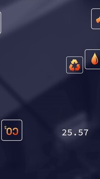 Animation of icon in squares over abstract background