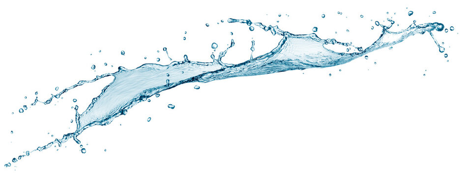Blue water splashing