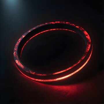 Dramatic Red Glowing Ring Light Background