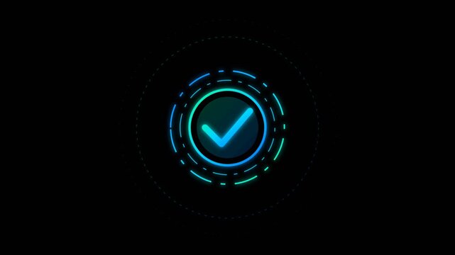 Abstract Fluid Design with Checkerboard Pattern and Neon Glow for Innovative Checkout Experience in Digital Spaces