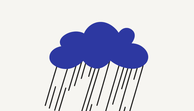 rain cloud, rainy weather icon