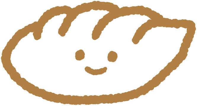 Cute Hand Drawn Bread Line Illustration