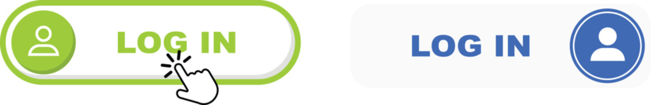 Comparing two login button designs with user interaction on one