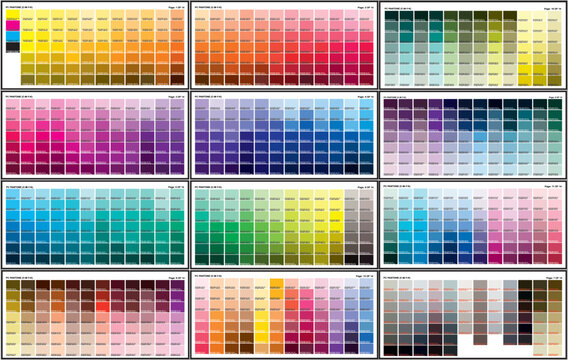 CMYK, RGB Color Palette Chart. Color Swatch Book Template for Your Design. CMYK & RGB Color Palette, Print Test Page. Pantone Color Chart and Palette. Color Codes, CMYK, RGB, Pantone. Vector EPS.