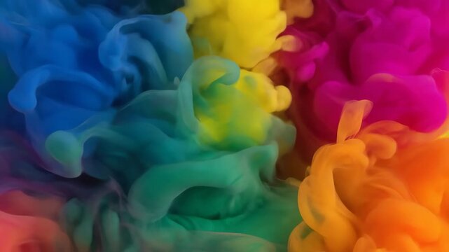 Color ink water diffusion screen, colorful ink flow special effect