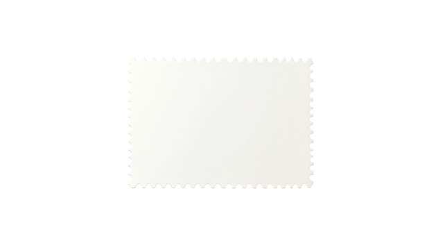 Blank empty vintage postage stamp isolated on white background