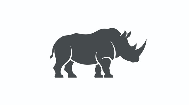 black rhino silhouette