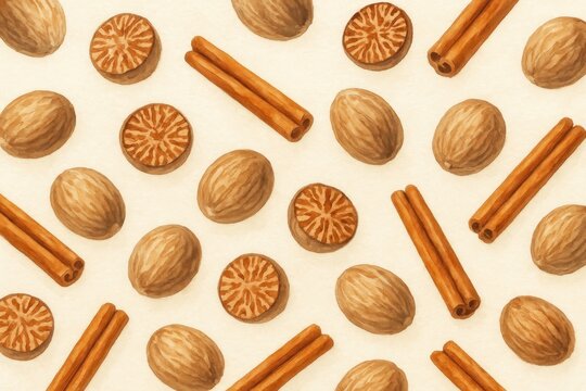 Decorative spice pattern background