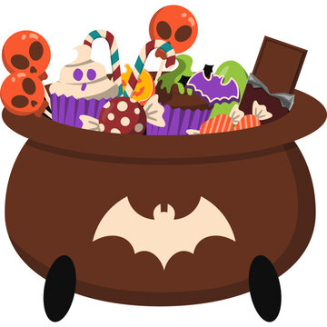 Halloween Candy Bucket Illustration