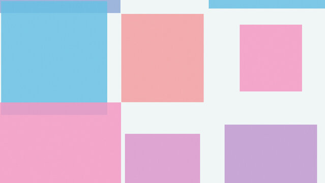 A sparse arrangement of translucent pastel rectangles creates a quiet modern composition with ample breathing room, useful for corporate presentations, websites, packaging, and print.