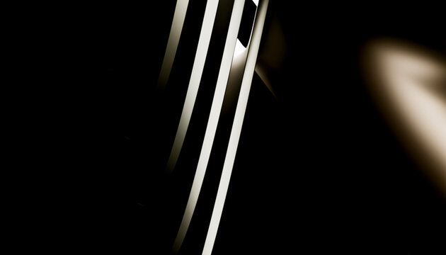 Abstract vertical light rays with dramatic shadow effects on dark