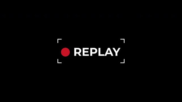 Replay Media Control Symbol Icon For Video Playback And Refresh Action On Black Background