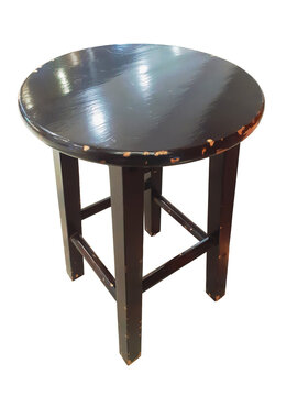 A small wooden chair commonly found in cafes, PNG background.