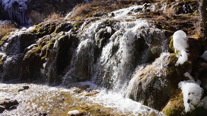 Winter Waterfall in Jiuzhaigou Sichuan China © 纪 曹