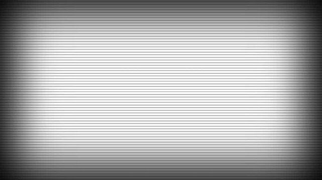 CRT Scan lines horizontal seamless loop animation moving from top to bottom with vignette effect on black background.CRT overlay effect for old film texture on Motion graphic 4k animation video.