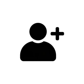 Add user profile icon with plus sign