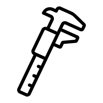 Vernier caliper Line Icon