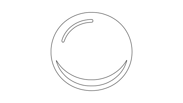 Round fruit shape , fresh food, healthy produce, animated icon