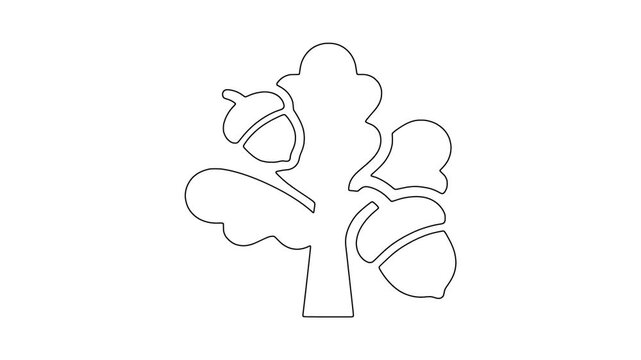Fruit tree with be, fresh food, healthy produce, animated icon