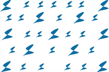 Fototapeta premium Seamless Pattern of Blue Abstract Curved Shapes on White Background