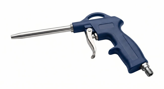 Pneumatic Air Blow Gun Cleaning Tool With Trigger Handle Isolated On White Background
