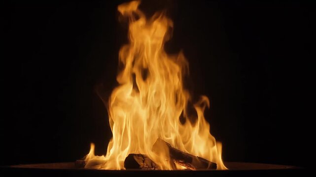 A close-up triptych of a vibrant orange flame against a dark background.