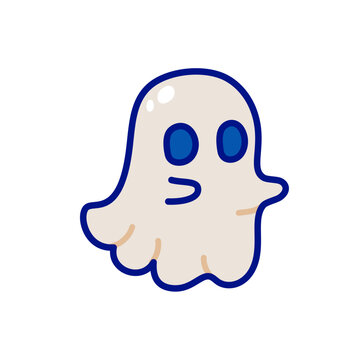 Cute Halloween Ghost Cartoon Icon