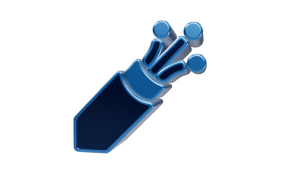 Fiber Optic Cable Icon: A stylized, blue 3D icon representing a fiber optic cable bundle, symbolizing high-speed data transmission and modern technology.