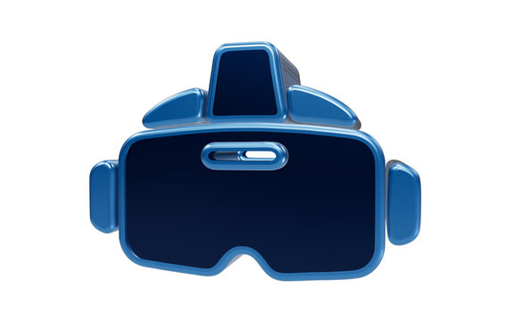 Futuristic VR Headset: A sleek, modern virtual reality headset in a bold blue hue, representing the cutting edge of immersive technology and digital entertainment.