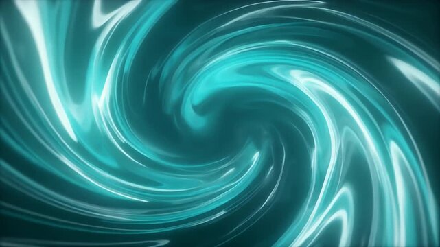 Abstract swirling turquoise energy flows creating a dynamic visual effect.