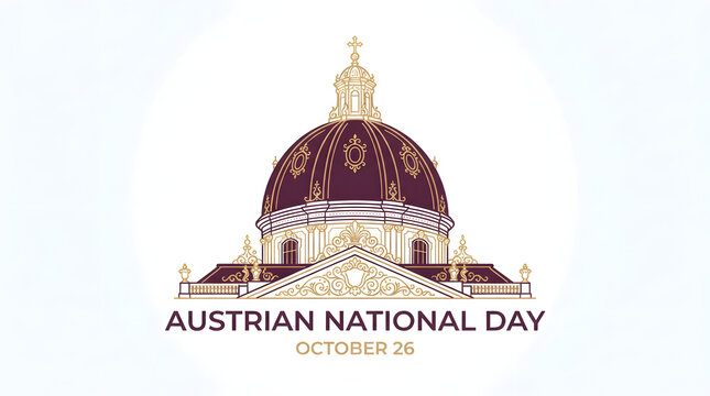 Austrian national day building dome and ornate details on october 26 celebration.