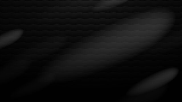 Black vector background with subtle horizontal ripples, soft diagonal reflections and deep contrast, ideal for premium packaging, technology graphics, cinematic banners and modern branding.