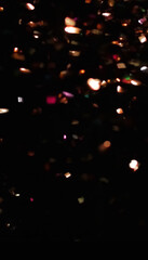 burning candles on black background