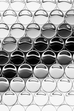 3D monochrome glass gradient for modern material design