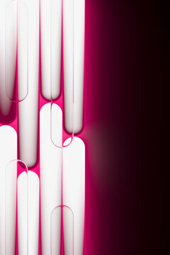 3D pink light path for vertical digital motion and flow