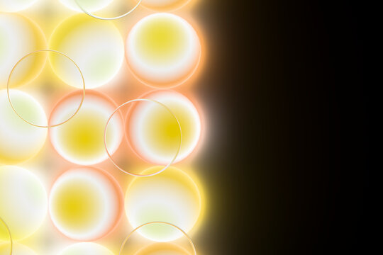 3D glow circle with luminous forms for energy and wellness