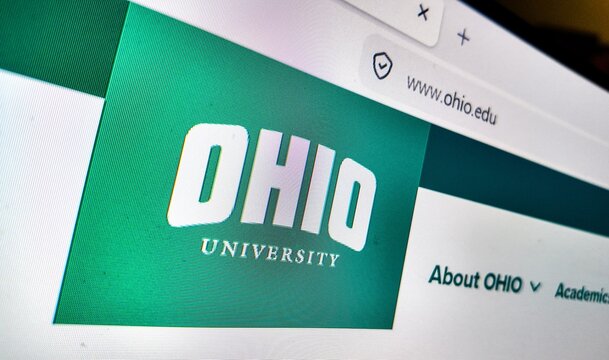 a computer screen with ohio university website displayed