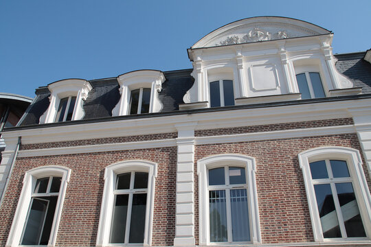 brick habitation or office building in &eacute;vreux in normandy in france 
