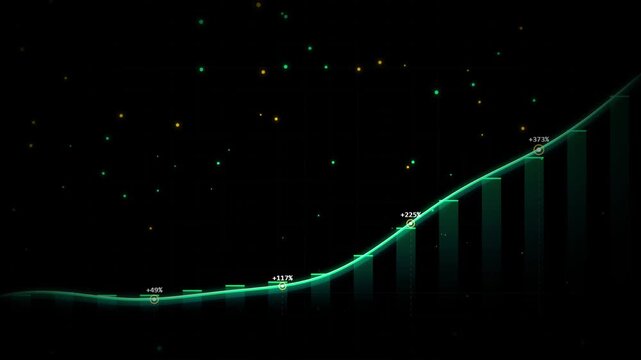 Abstract Quantum Bull Market - Financial Growth Loop Seamless Loop ...