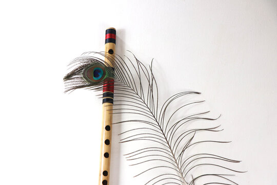 krishna Flute and peacock feather. Krishnastami Special. krishan janamashtami, krishna jayanti. Venna Donga - Image