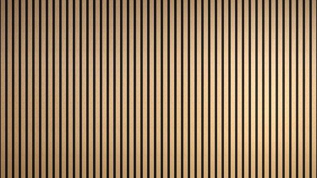 Modern vertical light wood slat wall panel background - home decoration - 3D rendering