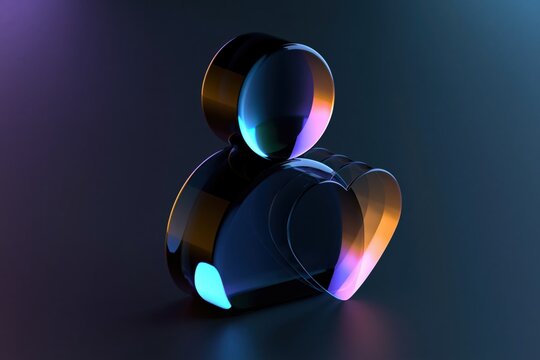 Customer care icon background with premium 3D person and heart symbol for healthcare, support services and customer relationship marketing