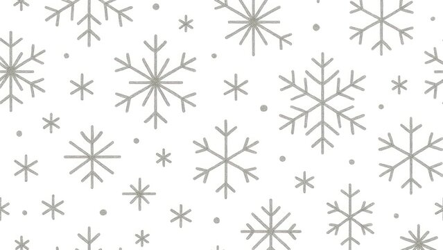 Minimalist snowflake winter pattern
