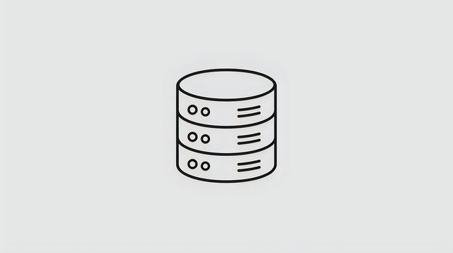 Database server icon for cloud computing and data storage technology web interface design