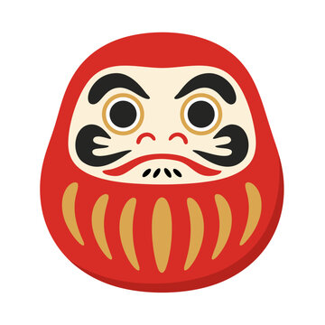 traditional japanese daruma doll vector 
