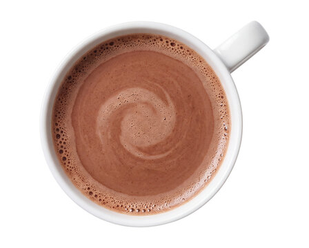 Cup of hot chocolate isolated on transparent background