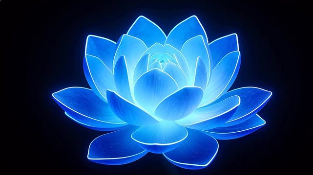 Blue and purple lotus flower