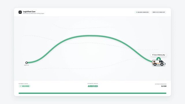Online Shop website interface displaying delivery route graph and logistics tracking data