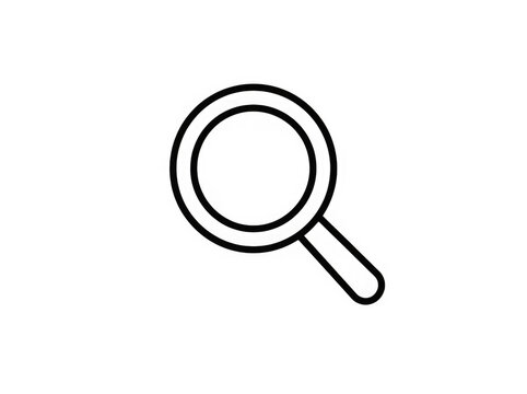 Magnifying glass search icon tool isolated on transparent background