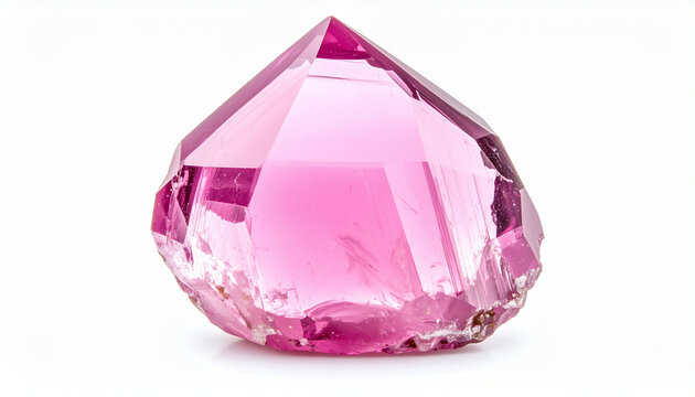 Pink poudretteite crystal - photorealistic macro shot
